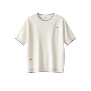 Wool knit crew neck sweater